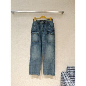 MiuMiu High-Waisted Multi-Pocket Cargo Jeans